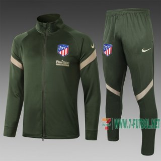 7-Futbol: Chaqueta Del Atletico Madrid Ejercito Verde 2020 2021 A407