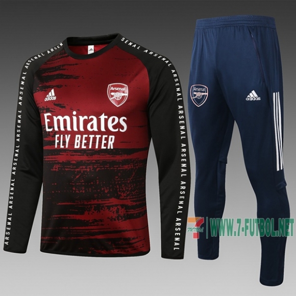 7-Futbol: Chandal Del Arsenal Negra-Roja 2020 2021 B437