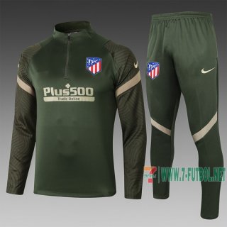 7-Futbol: Chandal Del Atletico Madrid Ejercito Verde 2020 2021 B444