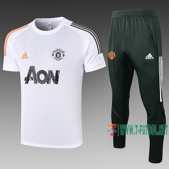 7-Futbol: Camiseta Polo Del Manchester United Blancas 2020 2021 C589