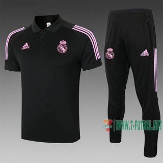 7-Futbol: Camiseta Polo Del Real Madrid Negra 2020 2021 C591