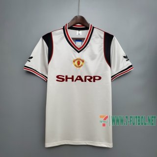 7-Futbol: Retro Camiseta Del Manchester United Blancas 1985