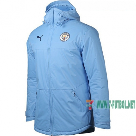 7-Futbol: Chaqueta De Plumas Manchester City Azul Claro 2020 2021 H0006