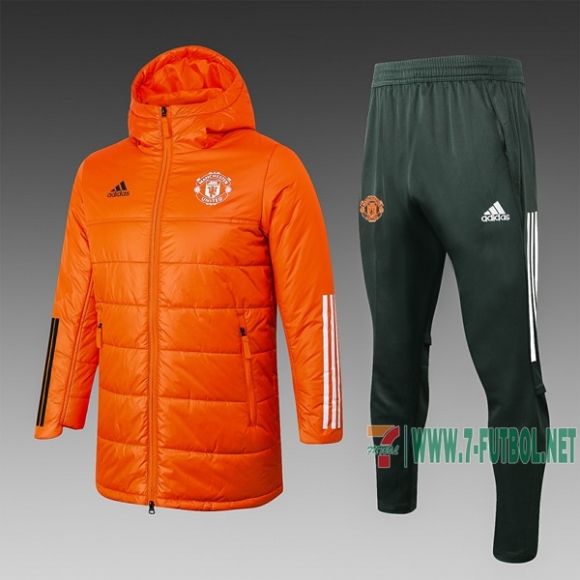 7-Futbol: Chaqueta De Plumas Manchester United Naranja 2020 2021 H0025