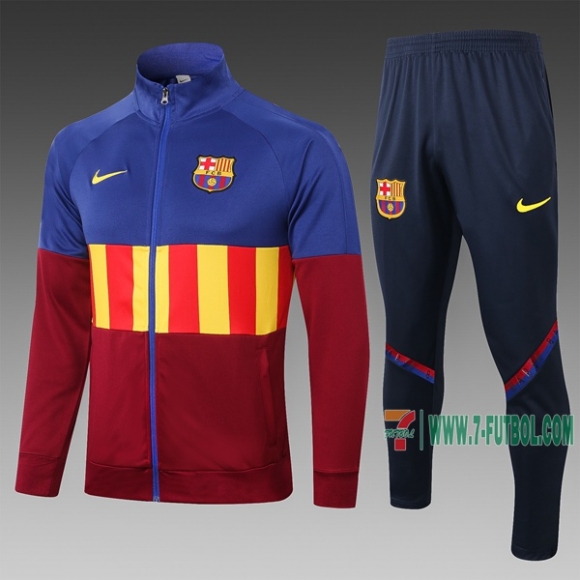 7-Futbol: La Nueva Chaqueta Chandal Del Barcelona Cuello Alto Cremallera Azul Roja A341# 2020 2021 Clasicas