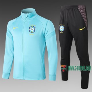 7-Futbol: La Nueva Chaqueta Chandal Del Brasil Cremallera Azul A347# 2020 2021 Clasicas