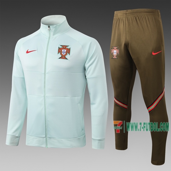 7-Futbol: La Nueva Chaqueta Chandal Del Portugal Cremallera Verde A351# 2020 2021 Calidad Thai