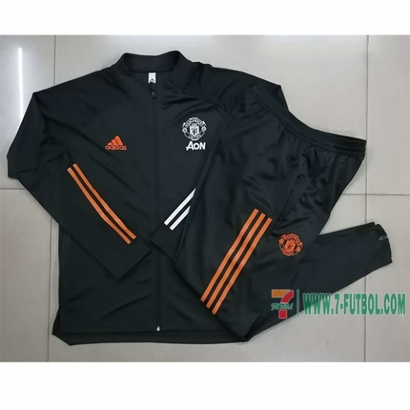 7-Futbol: La Nueva Chaqueta Chandal Del Manchester United Cremallera Negra A359 2020 2021 Venta Caliente