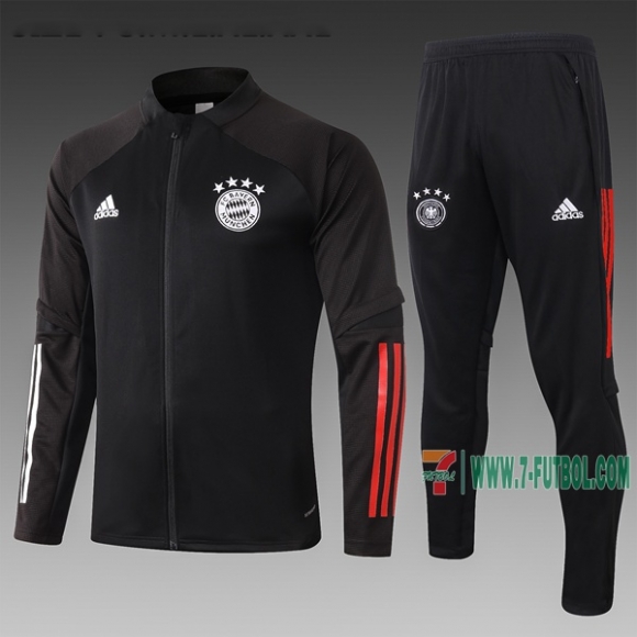 7-Futbol: La Nueva Chaqueta Chandal Del Bayern Munich Cremallera Negra A362 2020 2021 Venta Caliente