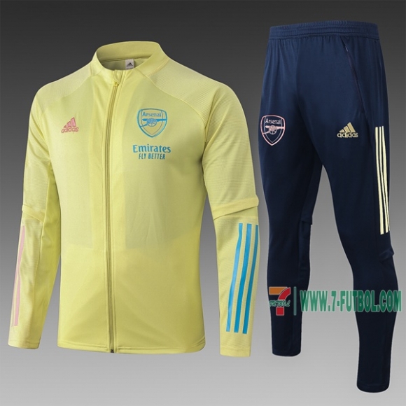 7-Futbol: La Nueva Chaqueta Chandal Del Arsenal Cremallera Amarilla A364 2020 2021 Calidad Thai