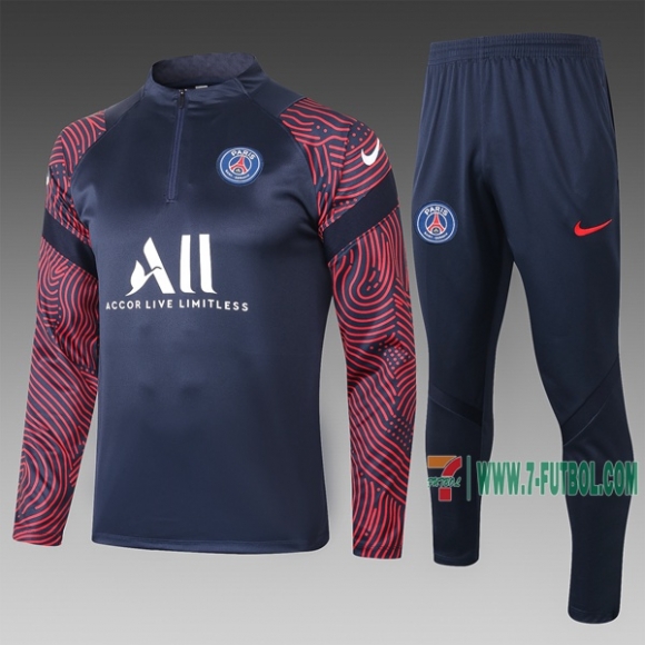 7-Futbol: La Nueva Sudadera Chandal Del Psg Paris Saint Germain Impresion Medio Zip Azul 2020 2021 Clasicas