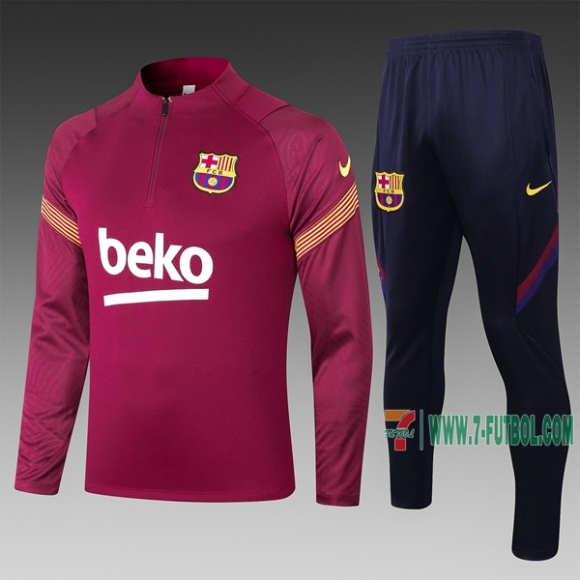 7-Futbol: La Nueva Sudadera Chandal Del Barcelona Medio Zip Rojas B404 2020 2021 Venta Caliente