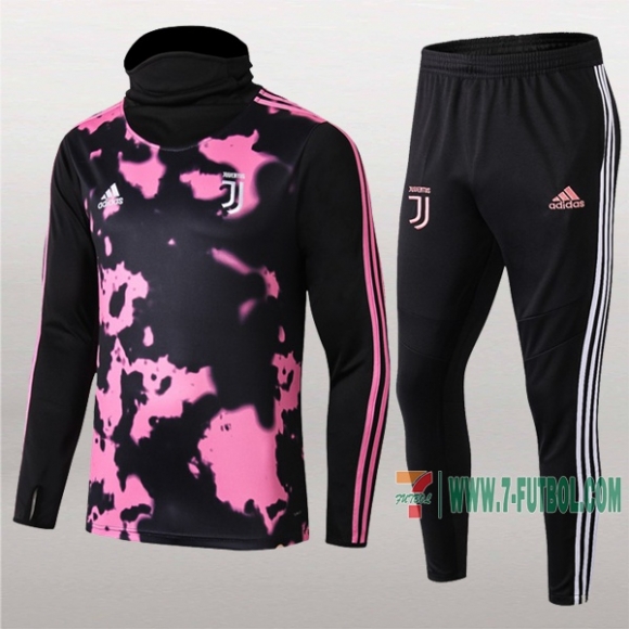 7-Futbol: La Nueva Clasicas Sudadera Chandal Del Juventus Cuello Alto Rosa/Negra 2019 2020