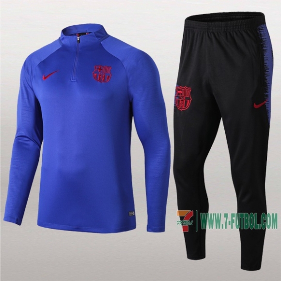 7-Futbol: La Nuevo Retro Chandal Del Fc Barcelona Azul Medio Zip 2019 2020