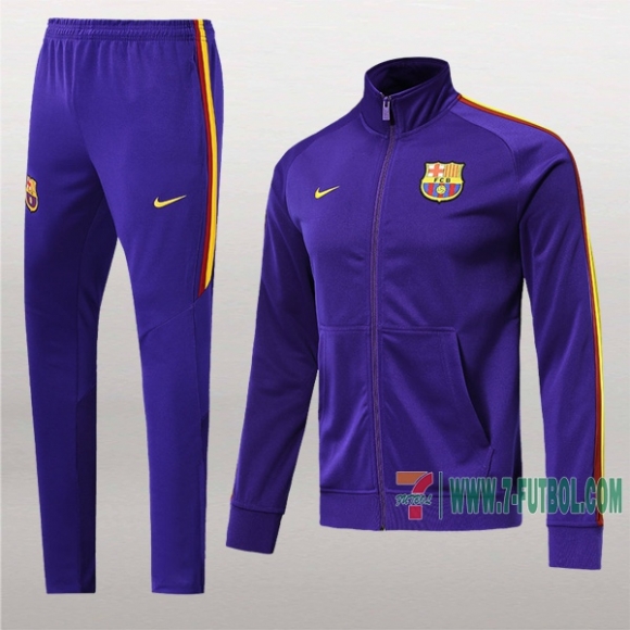 7-Futbol: La Nueva Clasicas Chaqueta Chandal Del Fc Barcelona Purpura Cremallera 2019 2020