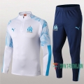 7-Futbol: Las Nuevas Chandal Del Olympique De Marsella Blancas/Azul Medio Zip 2019 2020