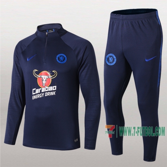 7-Futbol: Nuevas Clasicas Chandal Del Chelsea Fc Azul Oscuro Medio Zip 2019 2020