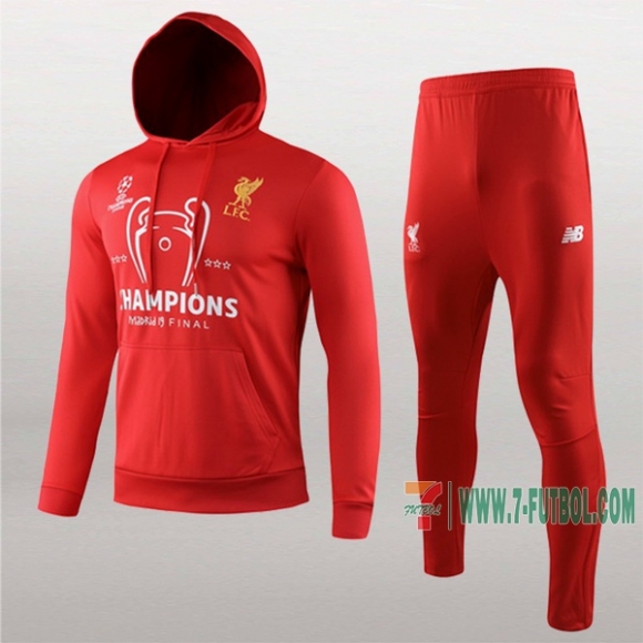 7-Futbol: Termicas Nuevo Chaqueta Chandal Del Fc Liverpool Con Capucha Roja Cremallera 2019 2020