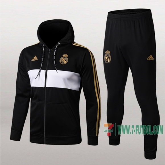 7-Futbol: Las Nuevas Chaqueta Chandal Del Real Madrid Con Capucha Negra Cremallera 2019 2020