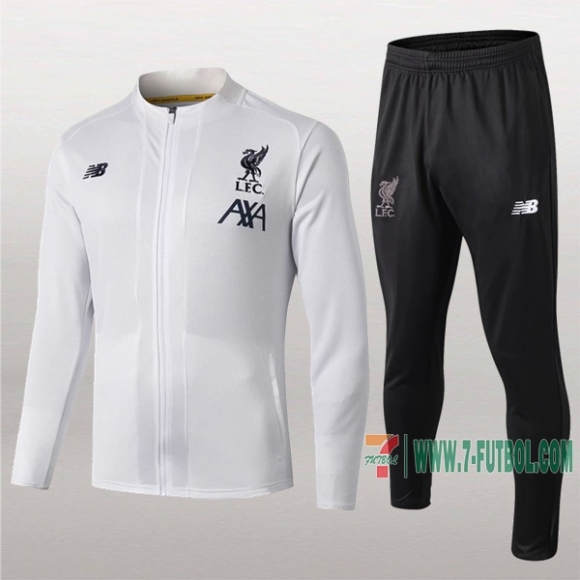 7-Futbol: La Nuevo Chaqueta Chandal Del Fc Liverpool Blancas Cremallera 2019 2020