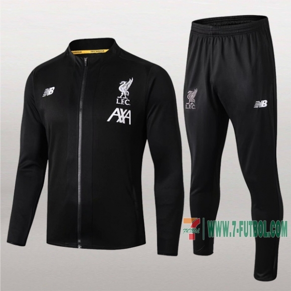 7-Futbol: Nuevas Retro Chaqueta Chandal Del Fc Liverpool Negra Cremallera 2019 2020