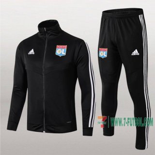 7-Futbol: Nuevas Clasicas Chaqueta Chandal Del Olympique De Lyon Negra Cremallera 2019 2020