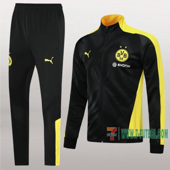 7-Futbol: La Nueva Retro Chaqueta Chandal Del Borussia Dortmund Negra/Amarilla Cremallera 2019 2020 7-Futbol: La Nueva Retro Chaqueta Chandal Del Borussia Dortmund Negra/Amarilla Cremallera 2019 2020