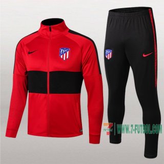 7-Futbol: Nueva Clasico Chaqueta Chandal Del Atletico Madrid Roja/Negra Cremallera 2019 2020