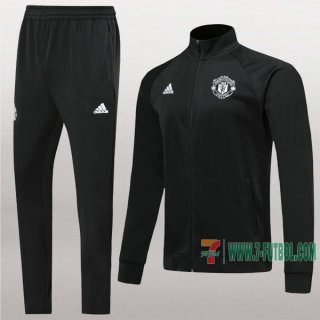 7-Futbol: La Nueva Clasicas Chaqueta Chandal Del Manchester United Negra Cremallera 2019 2020