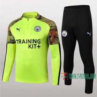 7-Futbol: Nueva Clasicas Chandal Del Manchester City Verde Medio Zip 2019 2020