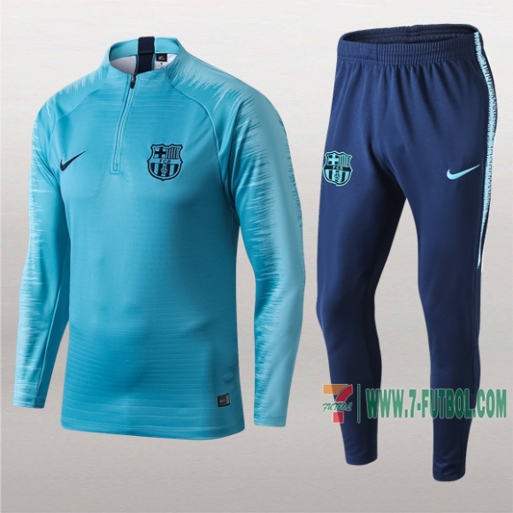 7-Futbol: Termicas Original Chandal Del Fc Barcelona Manga Impresa Azul Medio Zip 2019 2020