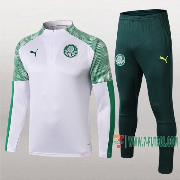 7-Futbol: La Nueva Original Chandal Del Palmeiras Blancas Medio Zip 2019 2020