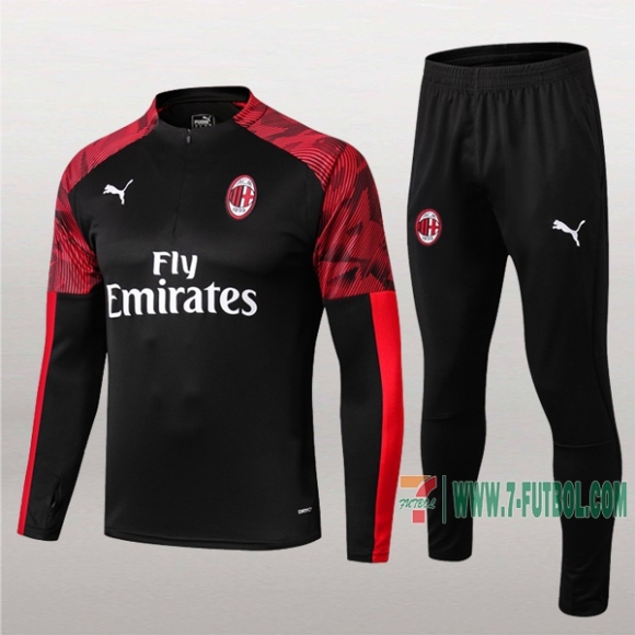 7-Futbol: La Nueva Clasico Chandal Del Ac Milan Negra Medio Zip 2019 2020 7-Futbol: La Nueva Clasico Chandal Del Ac Milan Negra Medio Zip 2019 2020