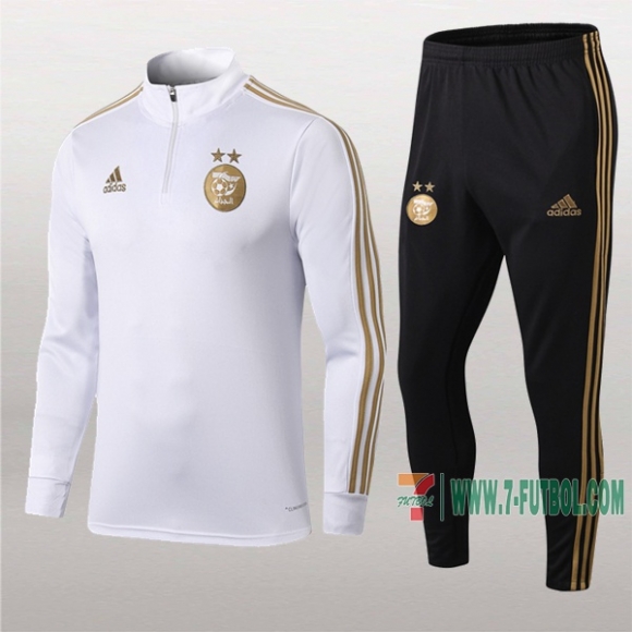 7-Futbol: Termicas Nueva Chandal Del Argelia Blancas Medio Zip 2019 2020