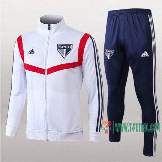 7-Futbol: Nueva Clasico Chaqueta Chandal Del Sao Paulo Fc Blancas Cremallera 2019 2020