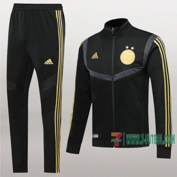 7-Futbol: La Nueva Original Chaqueta Chandal Del Argelia Negra Cremallera 2019 2020