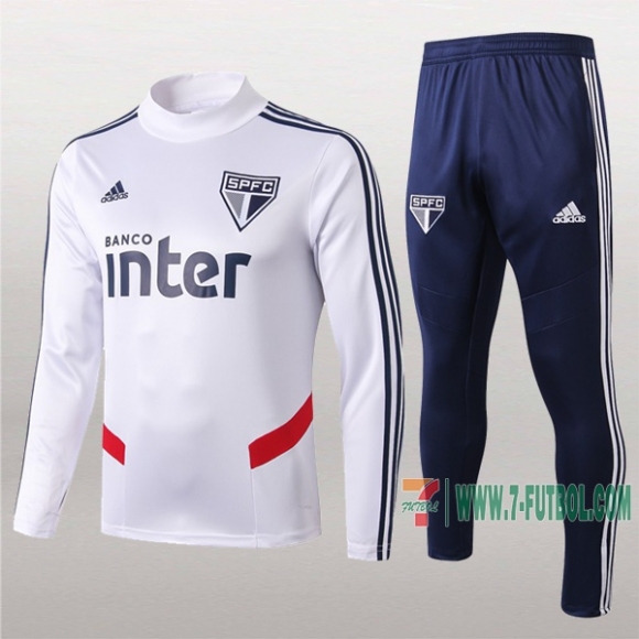 7-Futbol: Termicas Original Sudadera Chandal Del Sao Paulo Fc Blancas 2019 2020