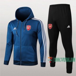 7-Futbol: Las Nuevas Chaqueta Chandal Del Arsenal Fc Con Capucha Azul Cremallera 2019 2020