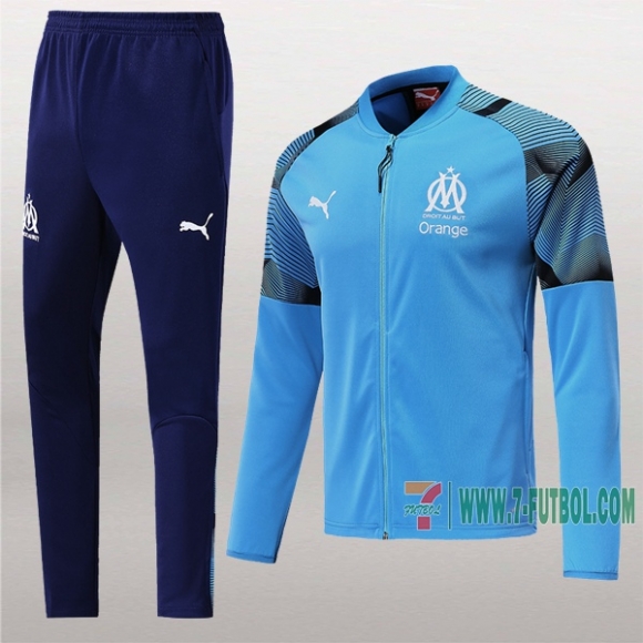 7-Futbol: Las Nuevas Chaqueta Chandal Del Olympique De Marsella Azul Cremallera 2019 2020