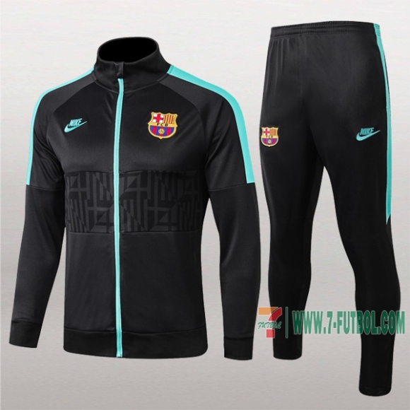 7-Futbol: La Nueva Retro Chaqueta Chandal Del Fc Barcelona Gris Oscuro Cremallera 2019 2020