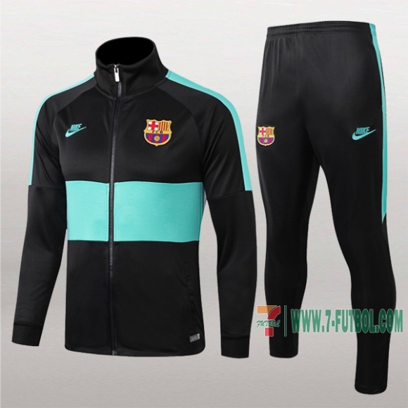 7-Futbol: La Nueva Original Chaqueta Chandal Del Fc Barcelona Negra/Verde Cremallera 2019 2020