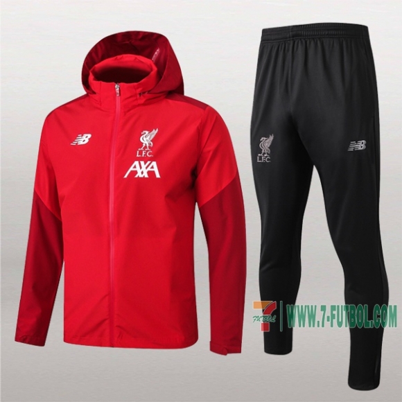 7-Futbol: La Nueva Chaqueta Chandal Rompeviento Del Fc Liverpool Con Capucha Roja Cremallera 2019 2020