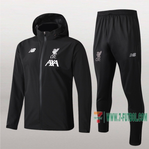 7-Futbol: Las Nuevas Chaqueta Chandal Rompeviento Del Fc Liverpool Con Capucha Negra Cremallera 2019 2020