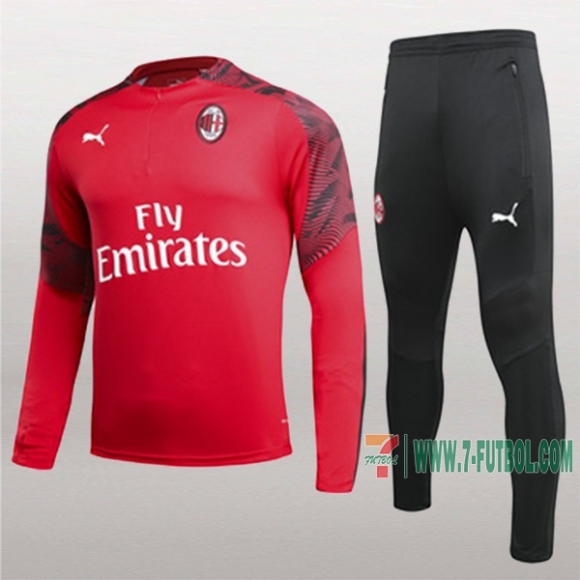 7-Futbol: La Nueva Retro Sudadera Chandal Del Ac Milan Roja 2019 2020