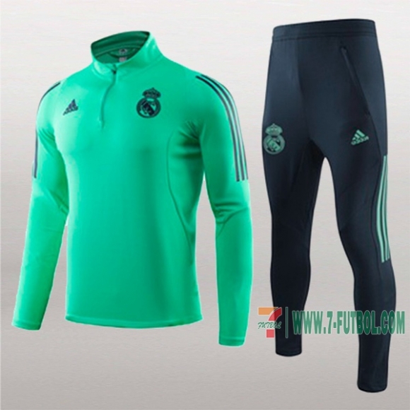 7-Futbol: Termicas Nuevo Chandal Del Real Madrid Verde Medio Zip 2019 2020