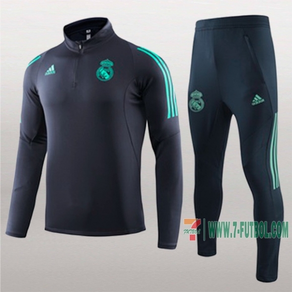 7-Futbol: Termicas Clasicas Chandal Del Real Madrid Azul Marino Medio Zip 2019 2020