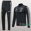 7-Futbol: Nueva Clasico Chaqueta Chandal Del Manchester United Gris Oscuro Cremallera 2019 2020