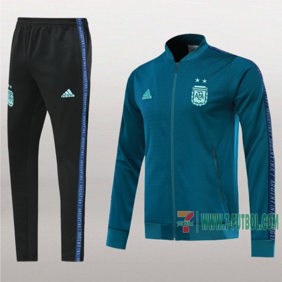 7-Futbol: Nuevas Retro Chaqueta Chandal Del Argentina Verde Cremallera 2019 2020