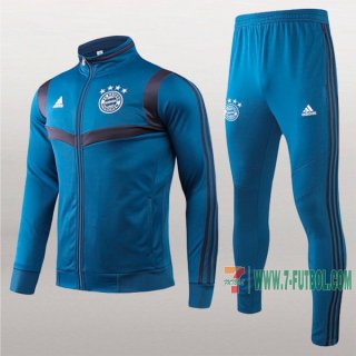 7-Futbol: La Nuevo Retro Chaqueta Chandal Del Bayern Munich Cuello Alto Azul Marino Cremallera 2019 2020