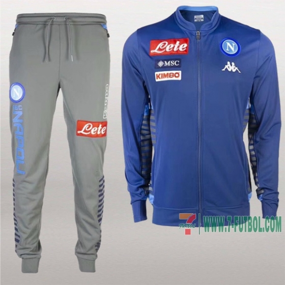 7-Futbol: Termicas Nueva Chaqueta Chandal Del Ssc Napoli Azul Cremallera 2019 2020